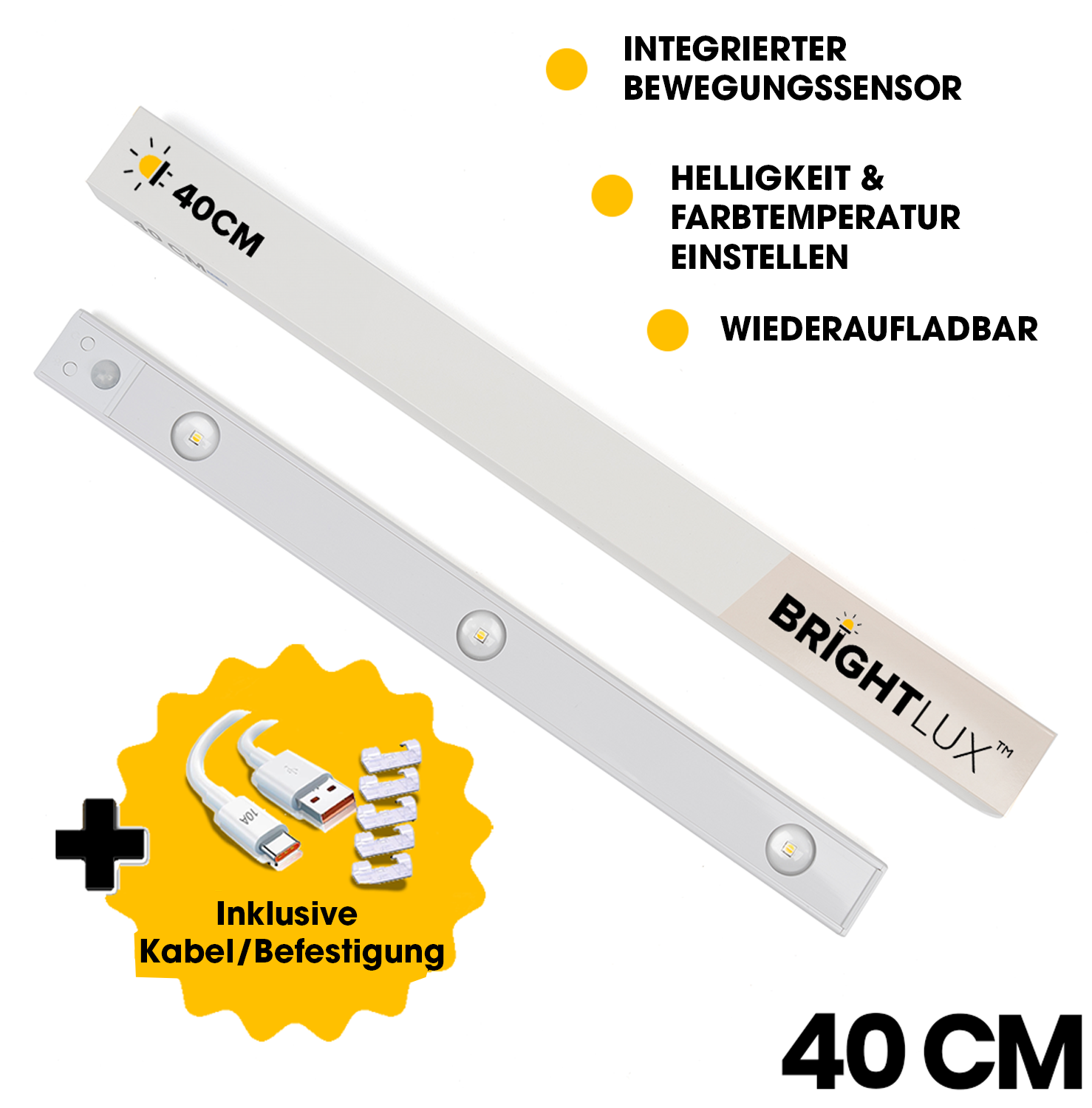 BrightLux™ – Kabellose LED-Lampe